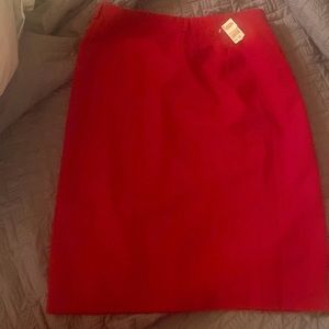 Talbots deep red pencil skirt